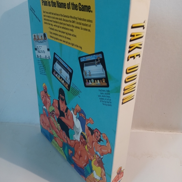 1988 Vintage Gamestar Take Down Wrestling Commodore C64 / 128 Game Action Arcade - Picture 3 of 11